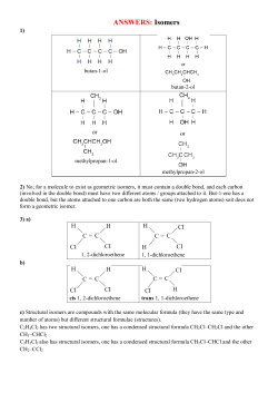 ANSWERS: Isomers - Chemical Minds