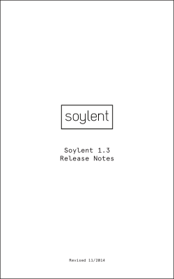 Soylent 1.3 Release Notes