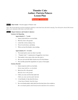 In Lesson Plan Thunder Cake