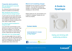 Dysphagia leaflet