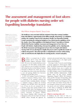 The assessment and management of foot ulcers