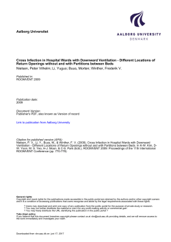 Cross Infection in Hospital Wards with Downward Ventilation