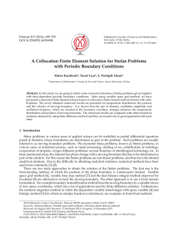A Collocation Finite Element Solution for Stefan