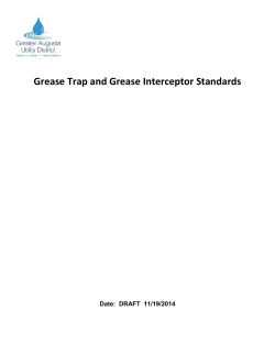 Grease Trap and Grease Interceptor Standards