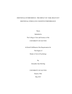 EMOTIONAL INTERFERENCE: THE IMPACT OF TASK