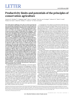 Productivity limits and potentials of the principles of conservation