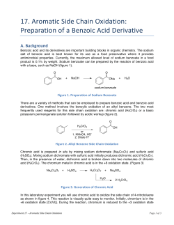 Experiment 17 - Aromatic Side Chain Oxidation