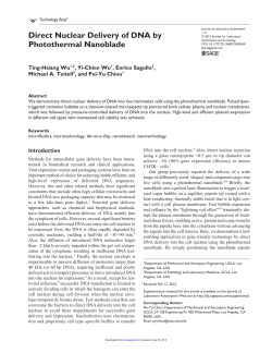 Direct Nuclear Delivery of DNA by Photothermal