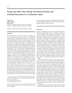 Energy and Water Flux during Terrestrial Estivation and Overland