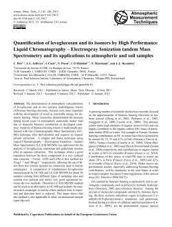 Quantification of levoglucosan and its isomers by High Performance