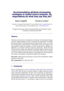 Accommodating attribute processing strategies in stated choice