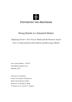 Strong Brands in a Saturated Market - UvA-DARE