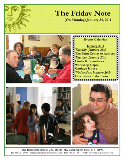 The Friday Note - the Randolph School