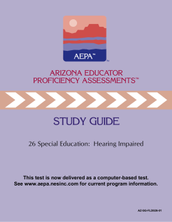 Practice Questions - Arizona Educator Proficiency Assessments