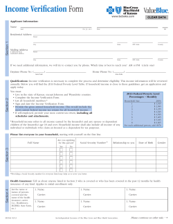Income Verification Form, Enrollment Form with Health Statement