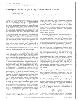 Parenchymal mechanics, gas mixing, and the slope of phase III