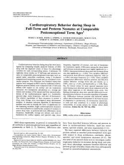 Cardiorespiratory Behavior during Sleep in Full-Term and