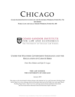Government Insurance and the Regulation of