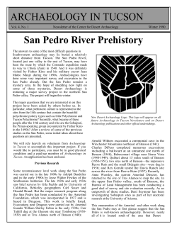 San Pedro River Prehistory, Tucson Presidio