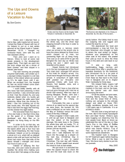 The Ups and Downs of a Leisure Vacation to Asia