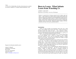 Born to Learn - Institute for Learning and Brain Sciences