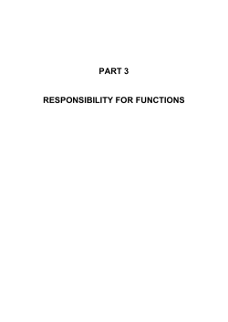 Constitution Part 3 - Responsibility for Functions