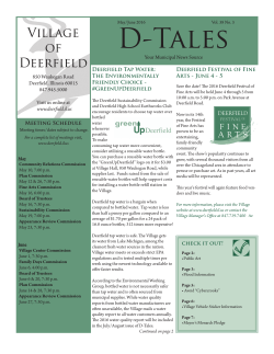 D-Tales May - Village of Deerfield