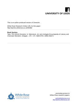 This is an author produced version of Donestre. White Rose