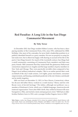 A Long Life in the San Diego Communist Movement