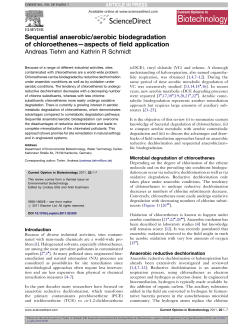 Sequential anaerobic aerobic biodegradation of chloroethenes