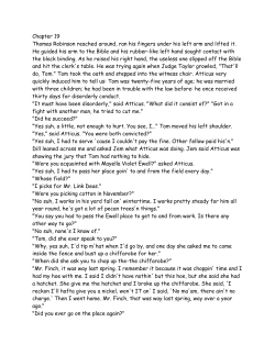 Chapter 19 Thomas Robinson reached around, ran his fingers