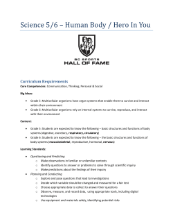 Science 5/6 &ndash; Human Body / Hero In You