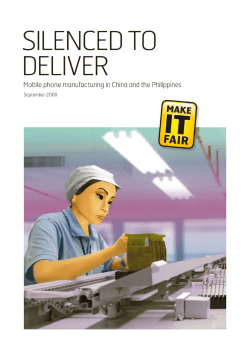 Silenced to Deliver: Mobile phone manufacturing in China and the