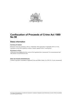 Confiscation of Proceeds of Crime Act 1989