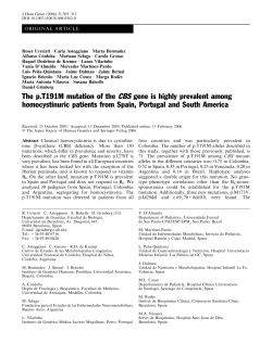 The p.T191M mutation of theCBSgene is highly prevalent among