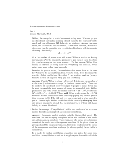 Review questions Economics 4808 Set 2 revised March 20, 2012 1