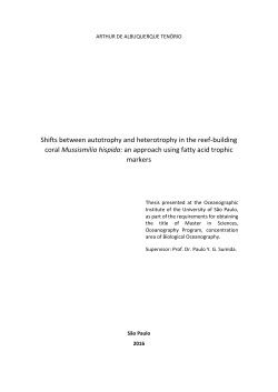 Shifts between autotrophy and heterotrophy in the reef