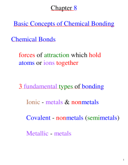 Chapter 8 - Basic Concepts of Chemical Bonding
