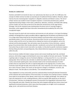 Anxiety on a cellular level