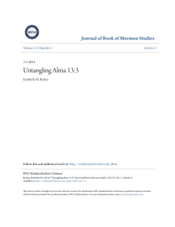 Untangling Alma 13:3 - BYU ScholarsArchive