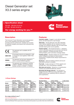 Diesel Generator set X3.3 series engine