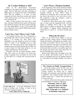 In A Union Without A Job? Can`t See, Can`t Move, Can`t Talk Can`t