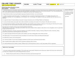 frame the lesson - Trinity Basin Preparatory
