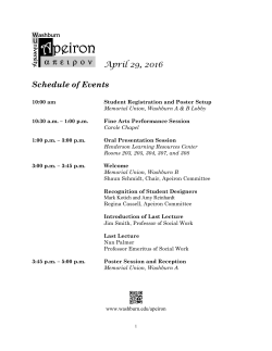 2016 Apeiron Program - Washburn University
