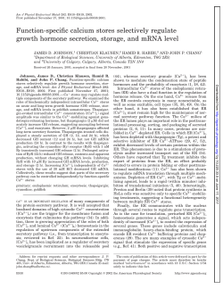 Function-specific calcium stores selectively regulate growth