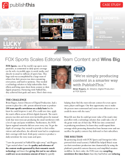 FOX Sports Scales Editorial Team Content and Wins Big