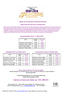 Call now to book your tickets on: 0121 308 4511 - Asda