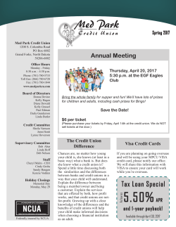 Read Newsletter - Med Park Credit Union