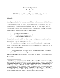 Quiparative Superlatives1