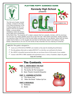Elf The Musical JR. Audience Guide